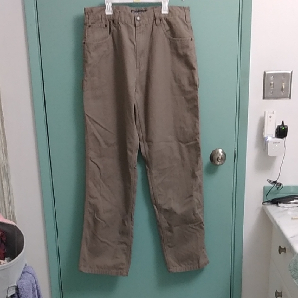 DAKOTA MENS BROWN CARGO WORK PANTS